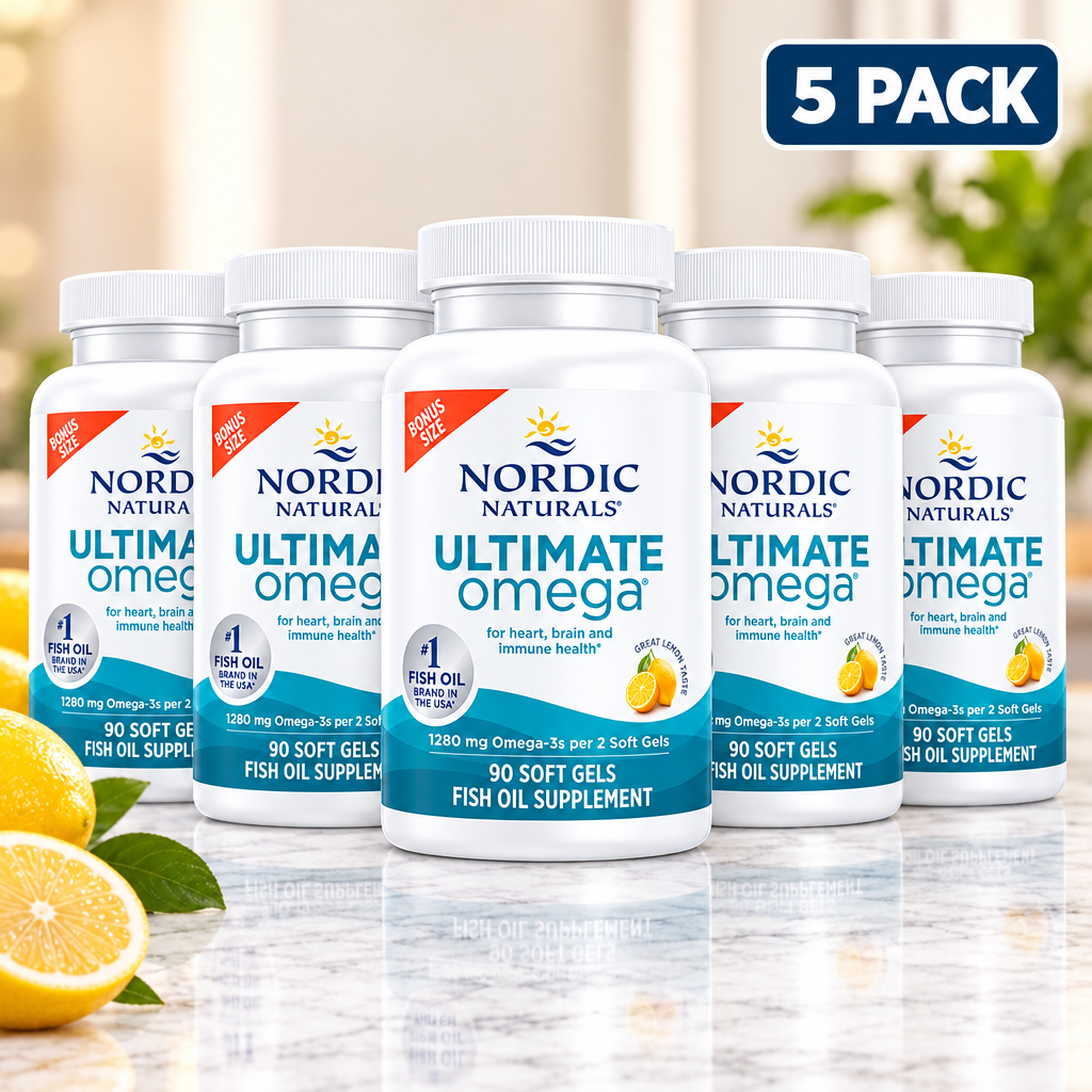 Nordic Naturals Ultimate Omega 1280mg 90 Softgels ( Pack of 5 )