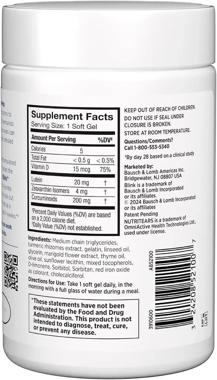 Blink NutriTears Dry Eye Support 50 Softgels