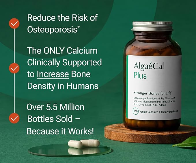 AlgaeCal Plus Bone Health Supplement 120 Capsulesm ( Pack of 3 )