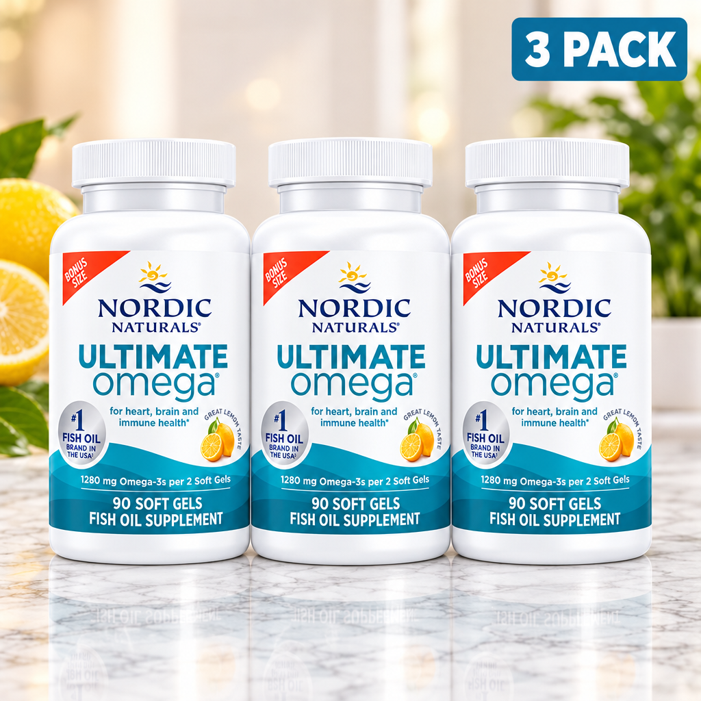Nordic Naturals Ultimate Omega 1280mg 90 Softgels ( Pack of 3 )