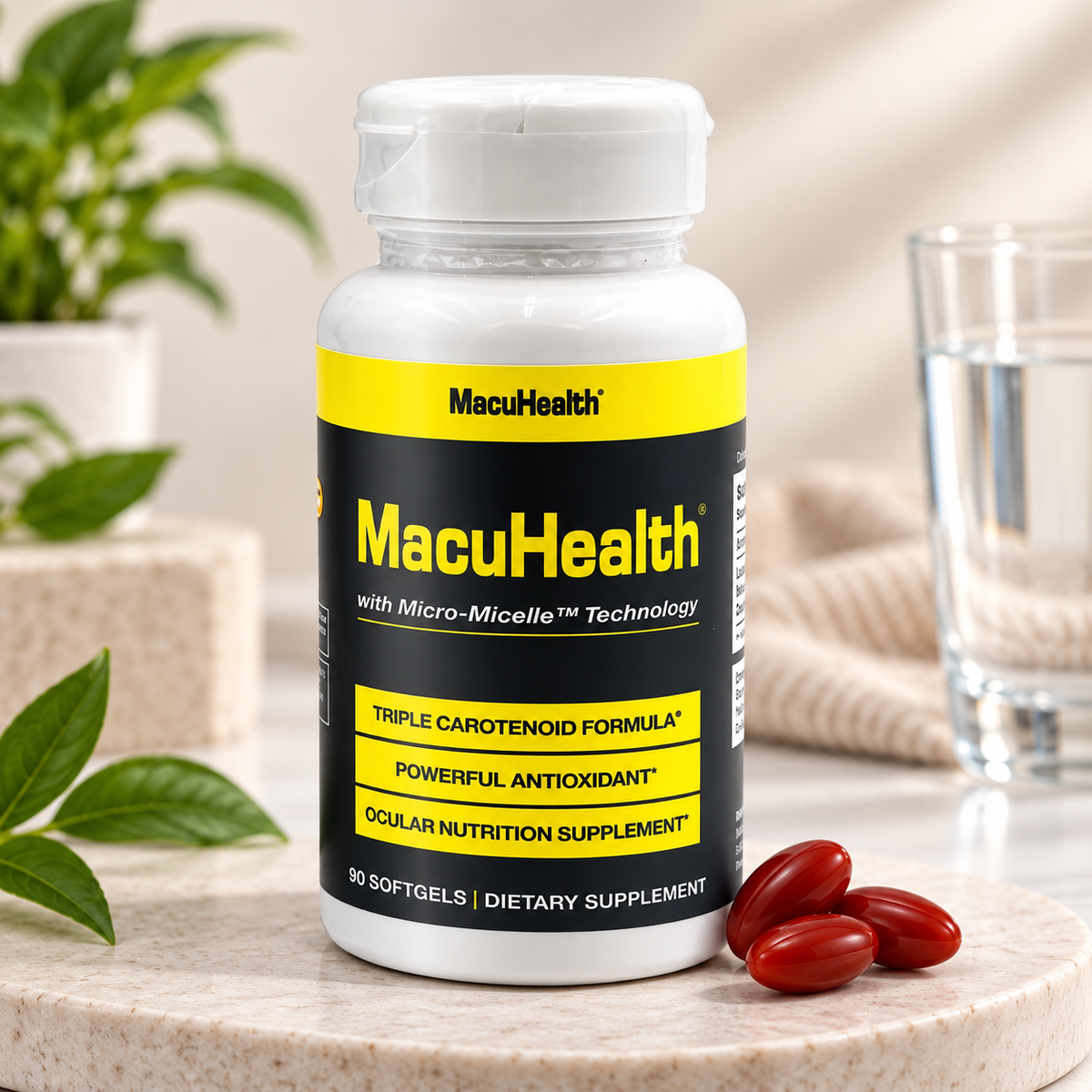 MacuHealth Triple Carotenoid Eye Supplement – 90 Softgels