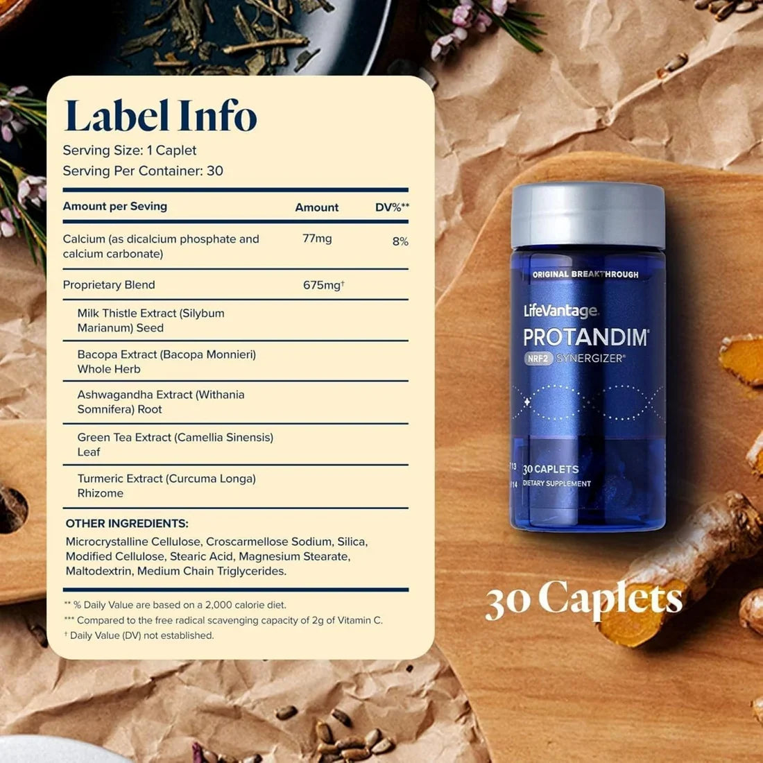LifeVantage Protandim Nrf2 Synergizer 30 Caplets ( Pack of 2 )