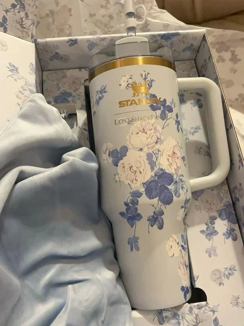 Stanley LoveShackFancy Rosa Beaux Blue 40oz