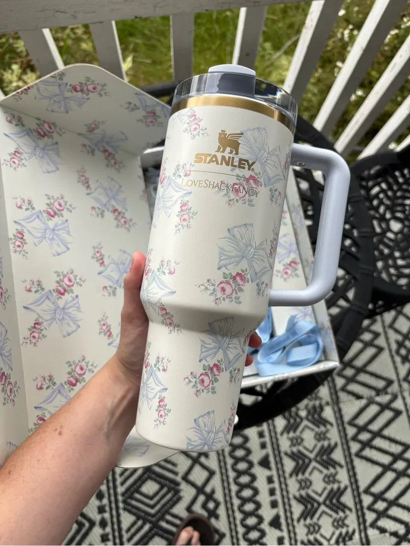 Stanley LoveShackFancy Rosa Beaux Blue 40oz