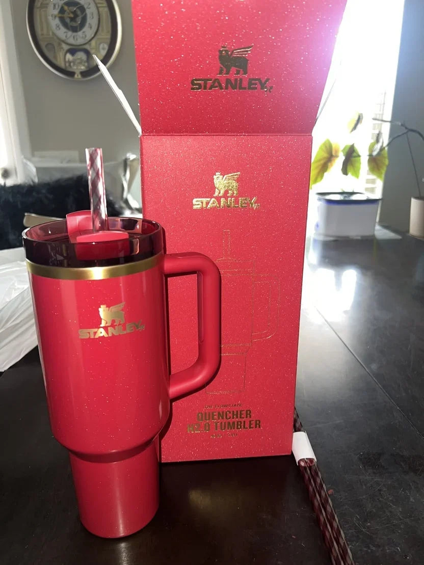 Stanley Scarlet Tinsel Quencher H2.0 40oz