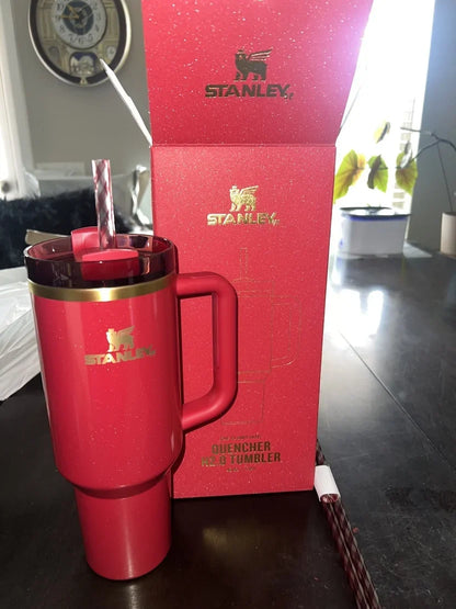 Stanley Scarlet Tinsel Quencher H2.0 40oz