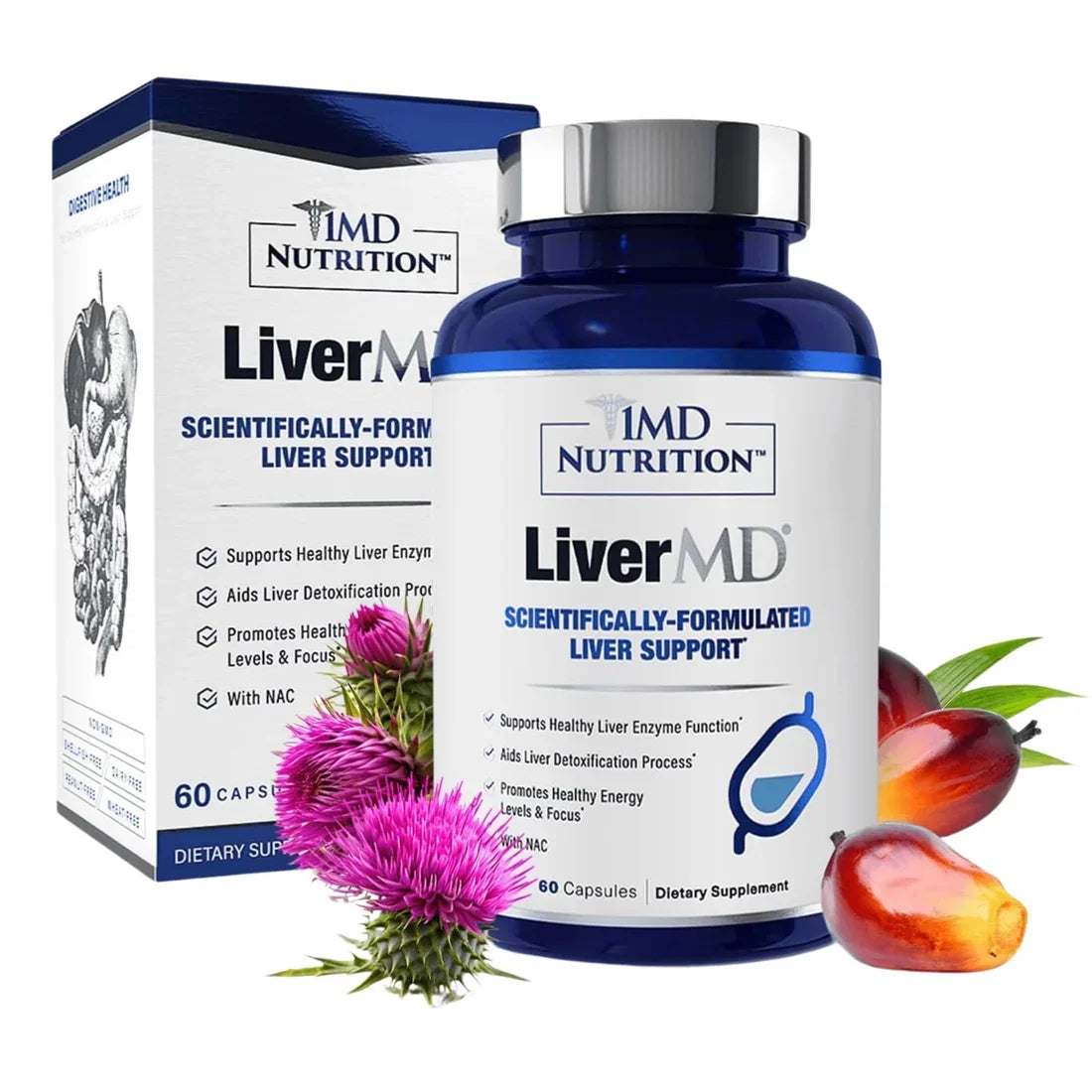1MD LiverMD Liver Support 60 Capsules