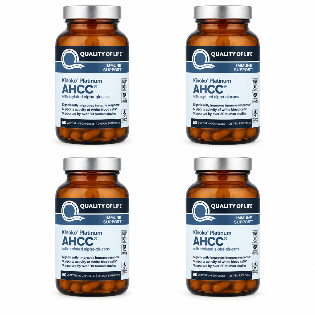AHCC Immune Support 60 Vegicaps ( Pack of 4 )