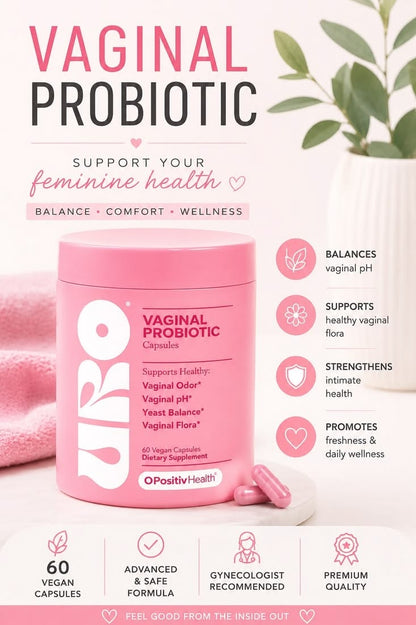 O Positiv URO Vaginal Probiotic 60 Capsules