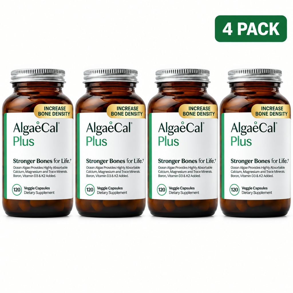 AlgaeCal Plus Bone Health Supplement 120 Capsules ( Pack of 4 )