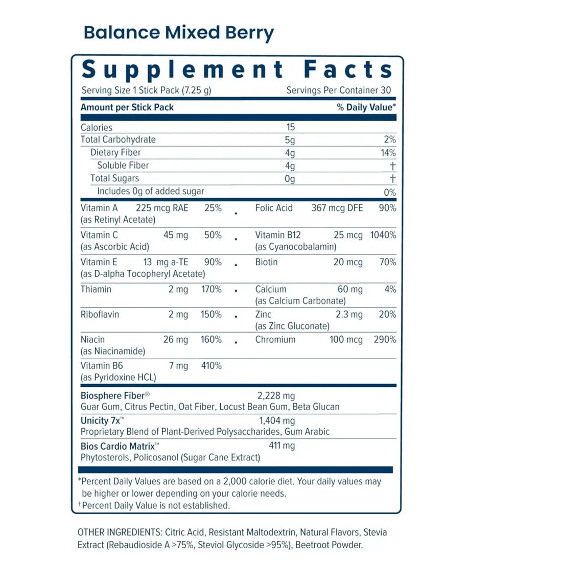 Unicity Balance Mixed Berry Drink Mix ( Pack of 3 )