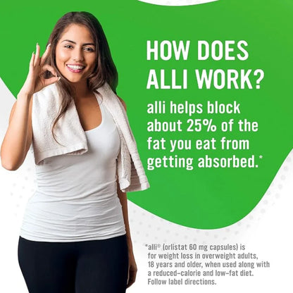 alli Orlistat 60mg Weight Loss Aid