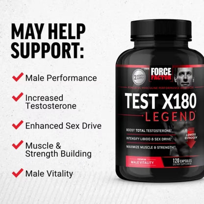 Force Factor Test X180 Legend 120 Capsules