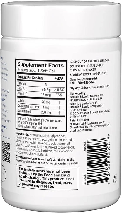 Blink NutriTears Dry Eye Support 50 Softgels