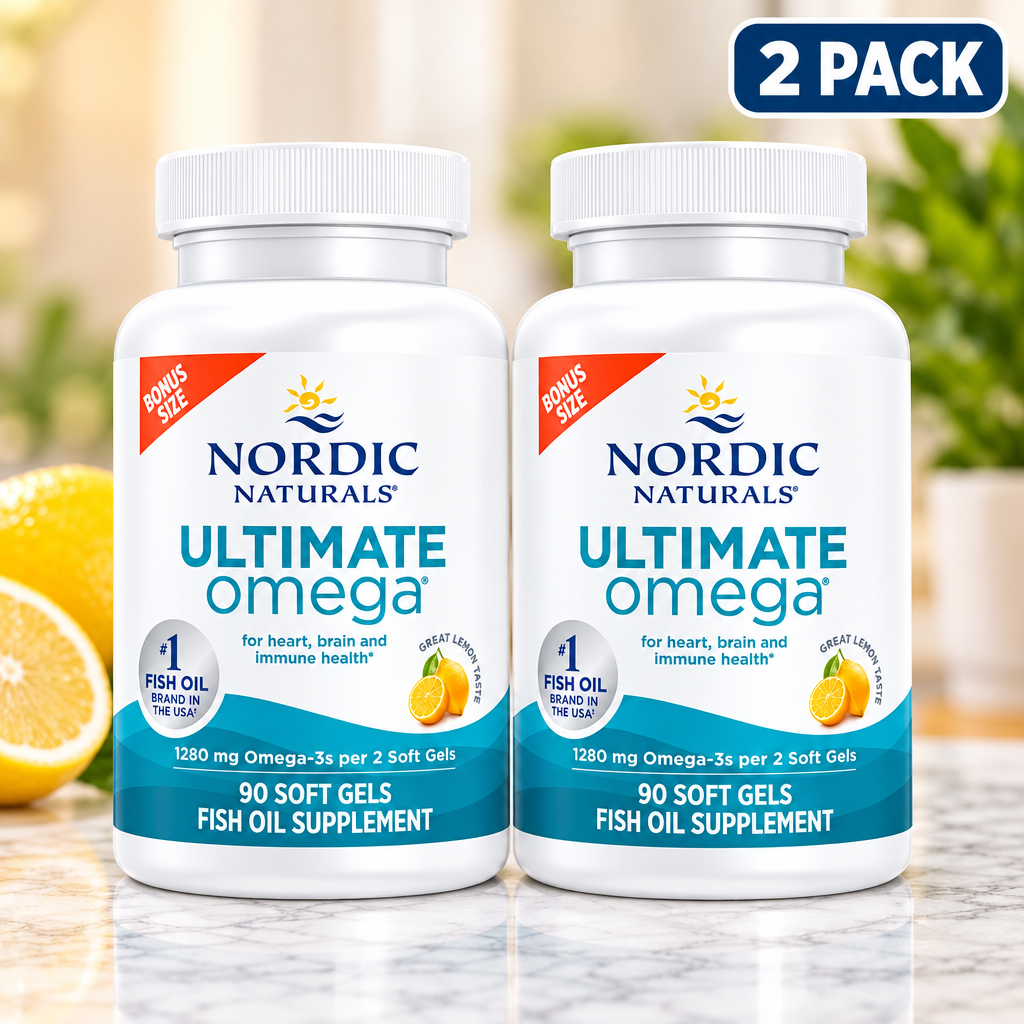Nordic Naturals Ultimate Omega 1280mg 90 Softgels (Pack of 2)