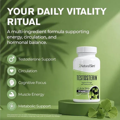 NaturalSlim Testosterin Support 180 Capsules