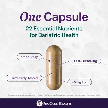 ProCare Health Core-45 Bariatric Multivitamin – 30 Capsules