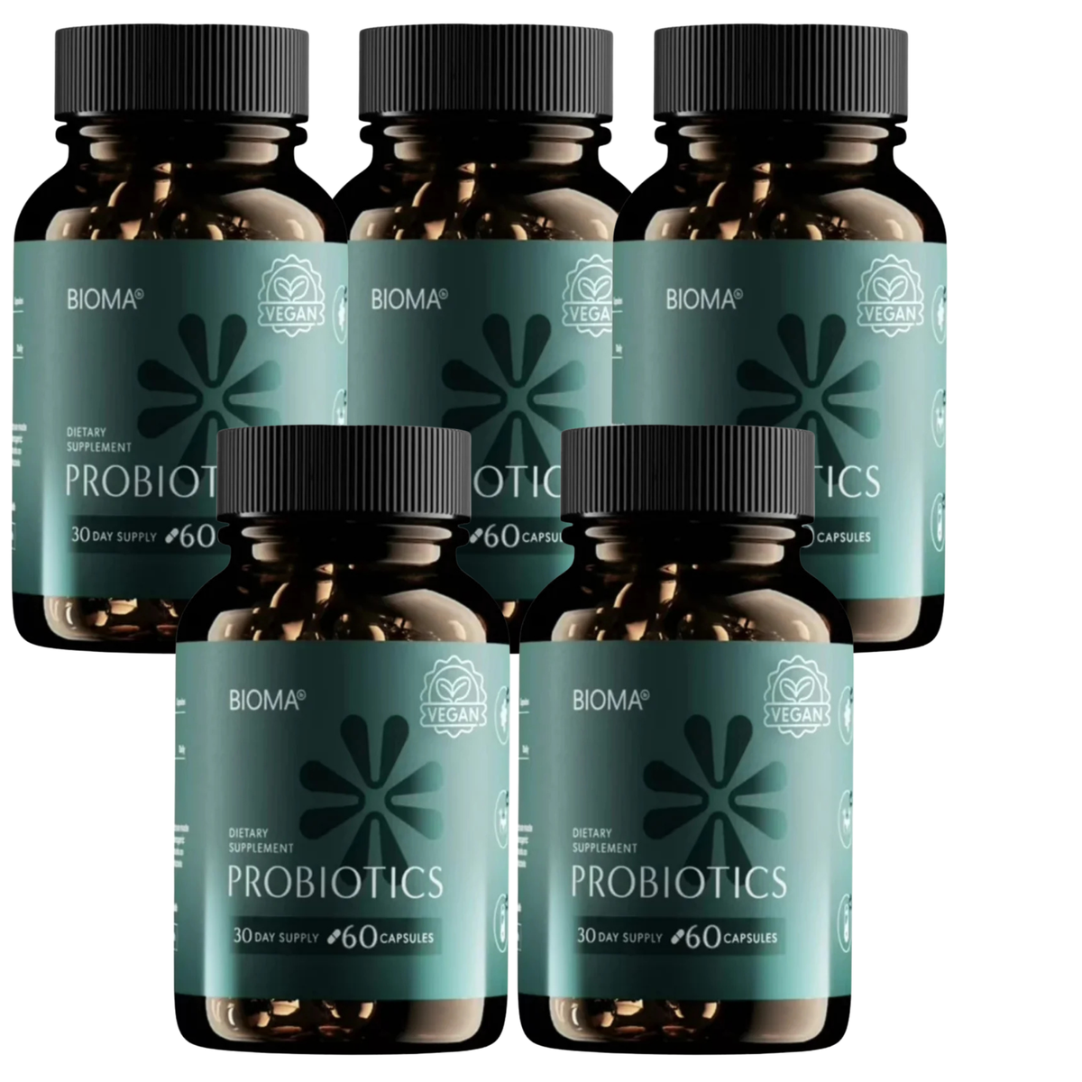 BIOMA Probiotics Digestive Health Gut Support for Men & Women 60 Capsules