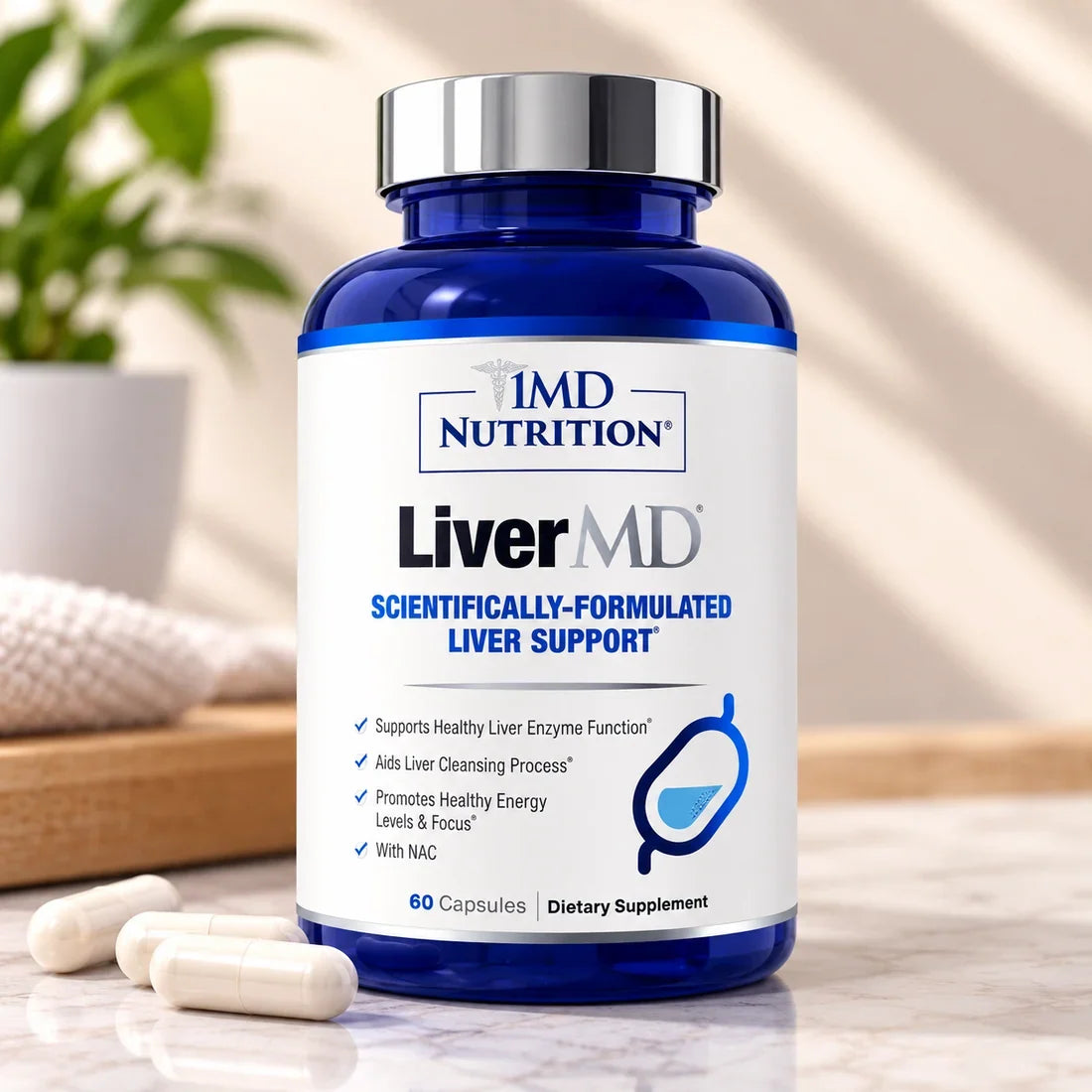 1MD LiverMD Liver Support 60 Capsules