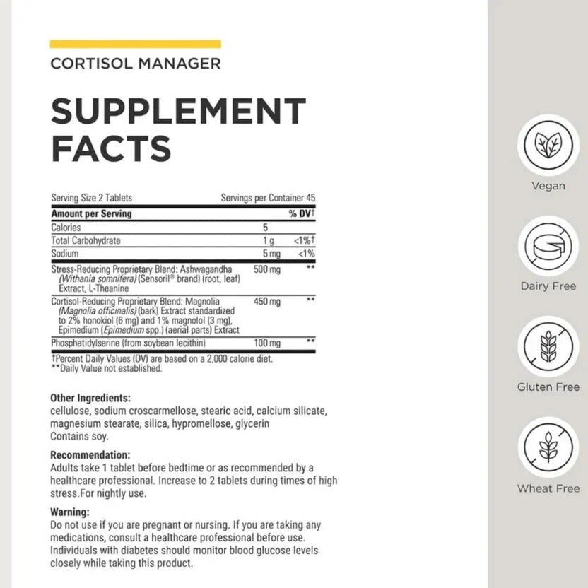 Cortisol Manager Sleep Support 90 Tablets