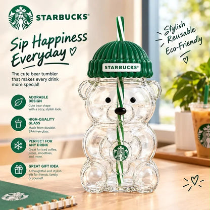 Starbucks Bearista Glass Cup 20oz