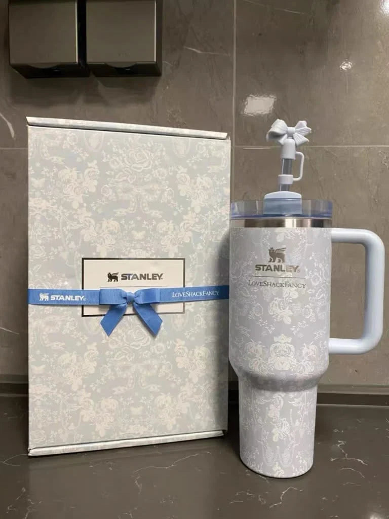 Stanley LoveShackFancy Rosa Beaux Blue 40oz