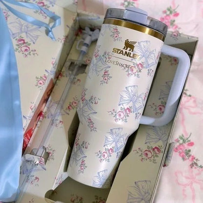 Stanley LoveShackFancy Rosa Beaux Blue 40oz