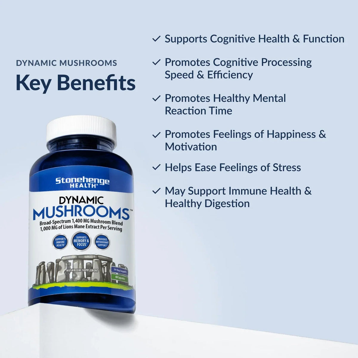 Stonehenge Dynamic Mushrooms Supplement – 60 Capsules