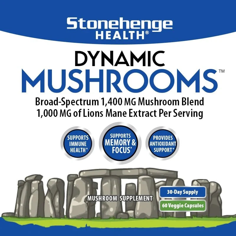 Stonehenge Dynamic Mushrooms Supplement – 60 Capsules